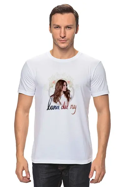 Заказать мужскую футболку в Москве. Футболка классическая Lana Del Rey от flipside - готовые дизайны и нанесение принтов.