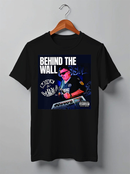 Заказать мужскую футболку в Москве. Футболка классическая Max And The Jellied Eels Inc Behind The Wall от Millwall Supporters Club Russia - готовые дизайны и нанесение принтов.