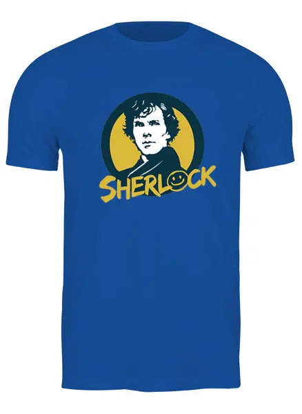 Заказать мужскую футболку в Москве. Футболка классическая Sherlock  от cherdantcev - готовые дизайны и нанесение принтов.
