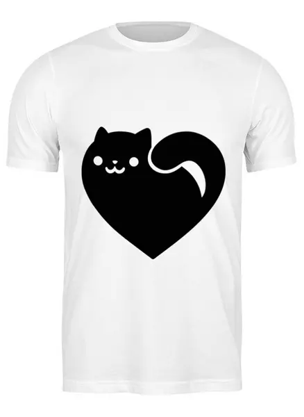 Заказать мужскую футболку в Москве. Футболка классическая Кот (Cat) от icase - готовые дизайны и нанесение принтов.