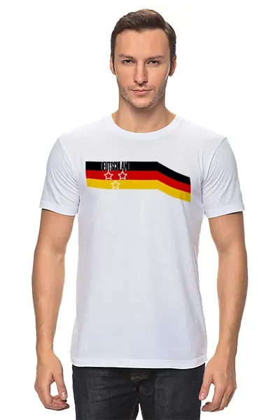 Заказать мужскую футболку в Москве. Футболка классическая Германия от printik - готовые дизайны и нанесение принтов.