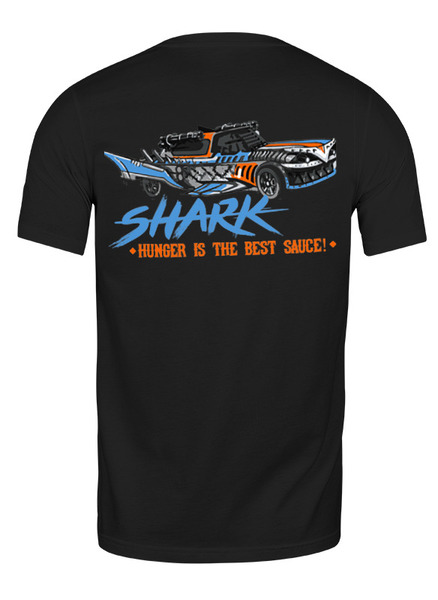 Заказать мужскую футболку в Москве. Футболка классическая Shark от nonstop1899 - готовые дизайны и нанесение принтов.