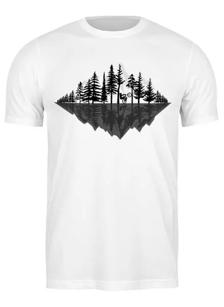 Заказать мужскую футболку в Москве. Футболка классическая Mountain Bike от oneredfoxstore@gmail.com - готовые дизайны и нанесение принтов.