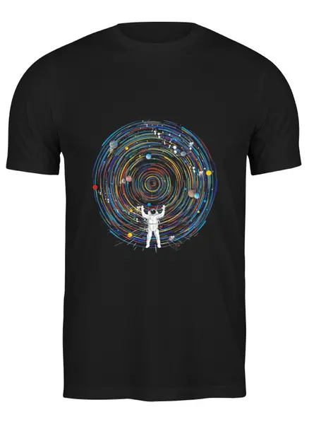 Заказать мужскую футболку в Москве. Футболка классическая Кольцо вселенной  от ISliM - готовые дизайны и нанесение принтов.