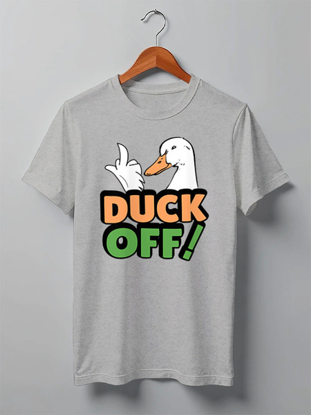 Заказать мужскую футболку в Москве. Футболка классическая Duck off от skynatural - готовые дизайны и нанесение принтов.