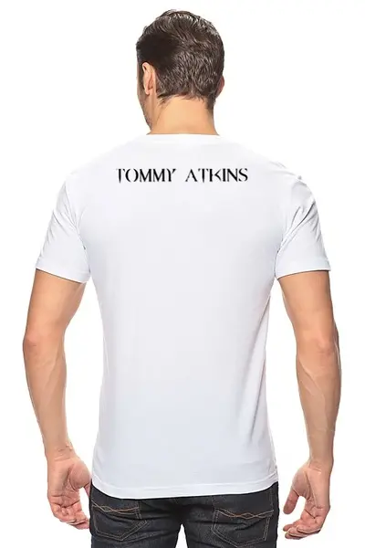 Заказать мужскую футболку в Москве. Футболка классическая Tommy Atkins от tommy_atkins - готовые дизайны и нанесение принтов.