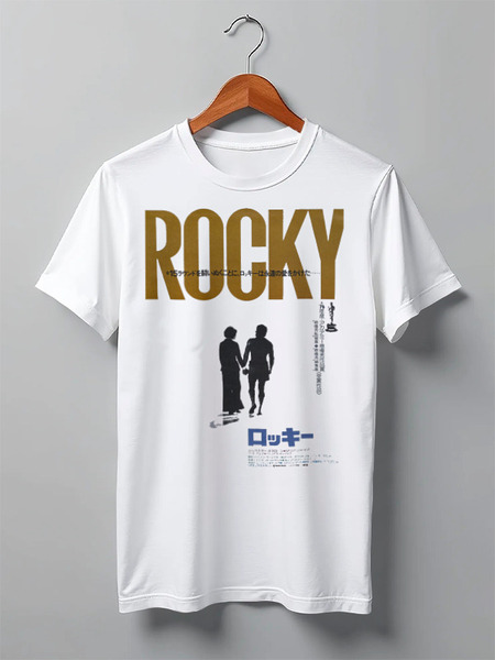 Заказать мужскую футболку в Москве. Футболка классическая Rocky / Рокки от KinoArt - готовые дизайны и нанесение принтов.