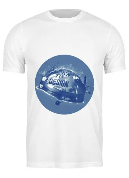 Заказать мужскую футболку в Москве. Футболка классическая Born to design от YellowCloverShop - готовые дизайны и нанесение принтов.