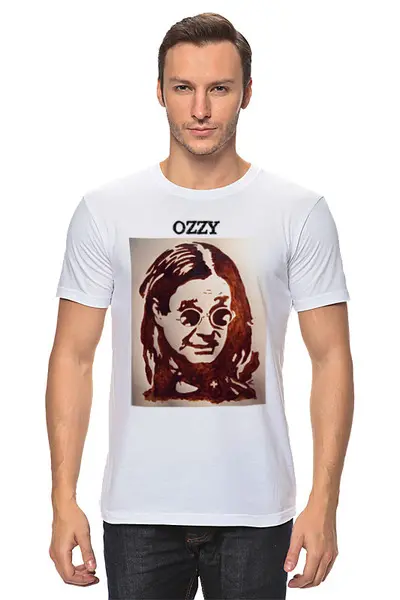Заказать мужскую футболку в Москве. Футболка классическая Ozzy Osbourne от Fedor - готовые дизайны и нанесение принтов.