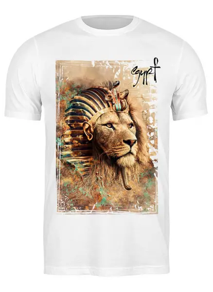 Заказать мужскую футболку в Москве. Футболка классическая ☥ Egypt Leo ☥ от balden - готовые дизайны и нанесение принтов.