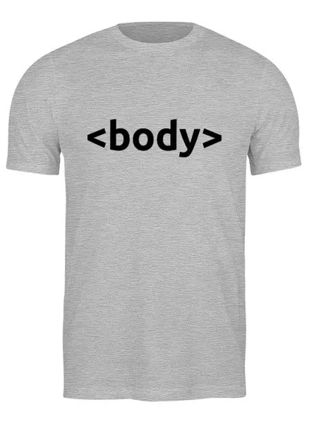 Заказать мужскую футболку в Москве. Футболка классическая BODY Tag от Vladimir Obukhov - готовые дизайны и нанесение принтов.