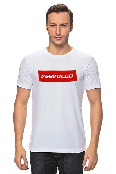 Заказать мужскую футболку в Москве. Футболка классическая Vsevolod от THE_NISE  - готовые дизайны и нанесение принтов.