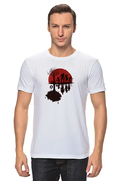 Заказать мужскую футболку в Москве. Футболка классическая зомби  от Ricky Red - готовые дизайны и нанесение принтов.