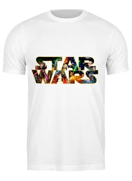 Заказать мужскую футболку в Москве. Футболка классическая StarWars v1.2 от webmaler - готовые дизайны и нанесение принтов.