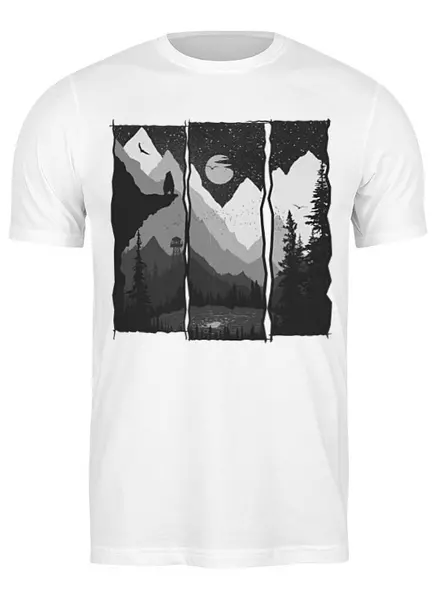 Заказать мужскую футболку в Москве. Футболка классическая  Wild and Freedom от oneredfoxstore@gmail.com - готовые дизайны и нанесение принтов.