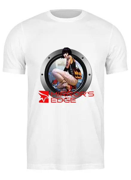 Заказать мужскую футболку в Москве. Футболка классическая Mirrors Edge от THE_NISE  - готовые дизайны и нанесение принтов.