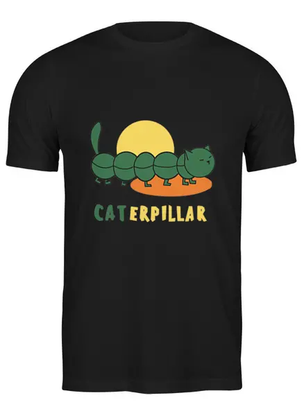 Заказать мужскую футболку в Москве. Футболка классическая Caterpillar (Гусеница) от chistopopitersky - готовые дизайны и нанесение принтов.