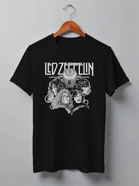 Заказать мужскую футболку в Москве. Футболка классическая Led Zeppelin от geekbox - готовые дизайны и нанесение принтов.