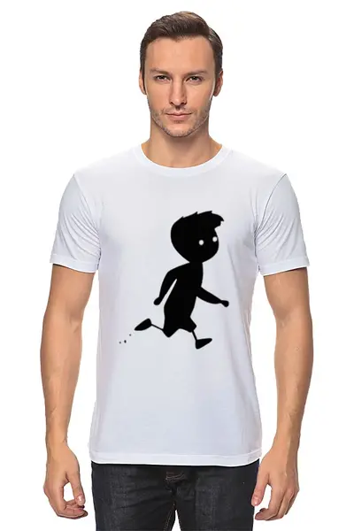 Заказать мужскую футболку в Москве. Футболка классическая Герой игры Limbo от YellowCloverShop - готовые дизайны и нанесение принтов.