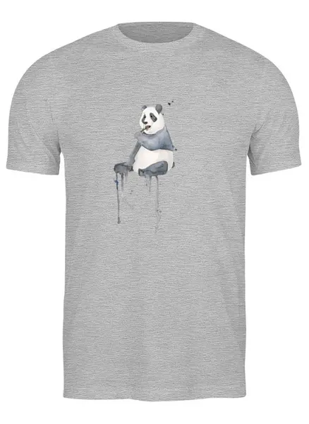 Заказать мужскую футболку в Москве. Футболка классическая панда от 4erta - готовые дизайны и нанесение принтов.