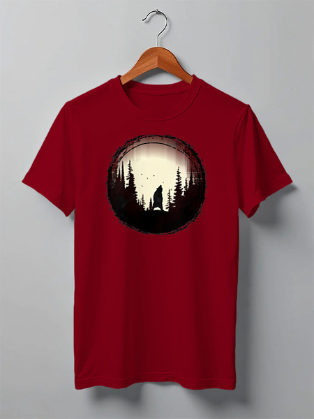 Заказать мужскую футболку в Москве. Футболка классическая Forest от oneredfoxstore@gmail.com - готовые дизайны и нанесение принтов.