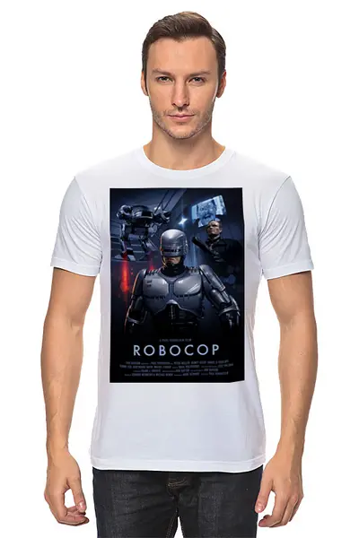 Заказать мужскую футболку в Москве. Футболка классическая Робокоп / RoboCop от kino.printio.ru - готовые дизайны и нанесение принтов.