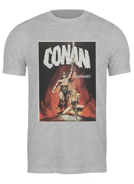 Заказать мужскую футболку в Москве. Футболка классическая Conan the Barbarian от KinoArt - готовые дизайны и нанесение принтов.