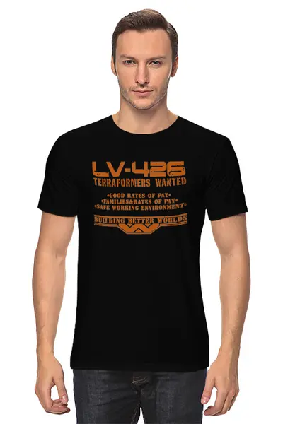 Заказать мужскую футболку в Москве. Футболка классическая lv-426 от кирилл  - готовые дизайны и нанесение принтов.