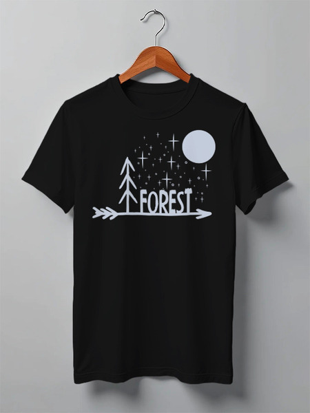 Заказать мужскую футболку в Москве. Футболка классическая Forest от oneredfoxstore@gmail.com - готовые дизайны и нанесение принтов.