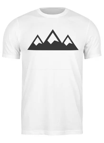 Заказать мужскую футболку в Москве. Футболка классическая Mountains от oneredfoxstore@gmail.com - готовые дизайны и нанесение принтов.