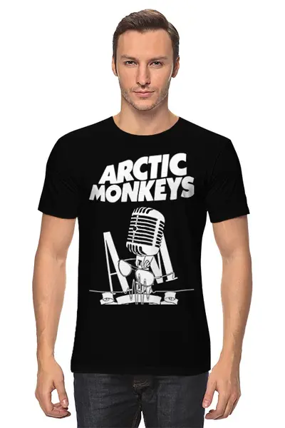 Заказать мужскую футболку в Москве. Футболка классическая Arctic Monkeys от geekbox - готовые дизайны и нанесение принтов.