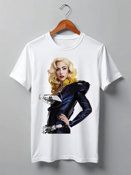 Заказать мужскую футболку в Москве. Футболка классическая LADY GAGA The Best от isa.m - готовые дизайны и нанесение принтов.