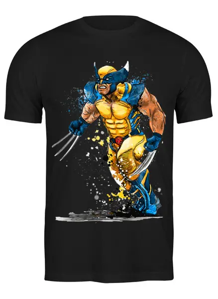 Заказать мужскую футболку в Москве. Футболка классическая Wolverine  от T-shirt print  - готовые дизайны и нанесение принтов.