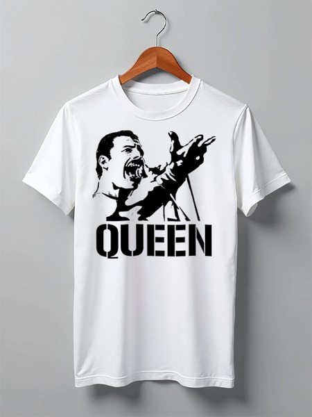 Заказать мужскую футболку в Москве. Футболка классическая Freddie Mercury - Queen от Leichenwagen - готовые дизайны и нанесение принтов.