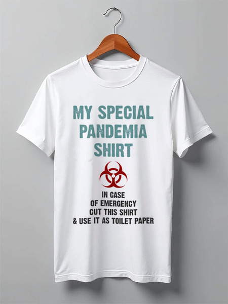 Заказать мужскую футболку в Москве. Футболка классическая Pandemia Shirt от Рустам Юсупов - готовые дизайны и нанесение принтов.