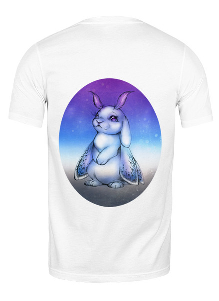 Заказать мужскую футболку в Москве. Футболка классическая Кролик-бабочка от Proxy_9  - готовые дизайны и нанесение принтов.