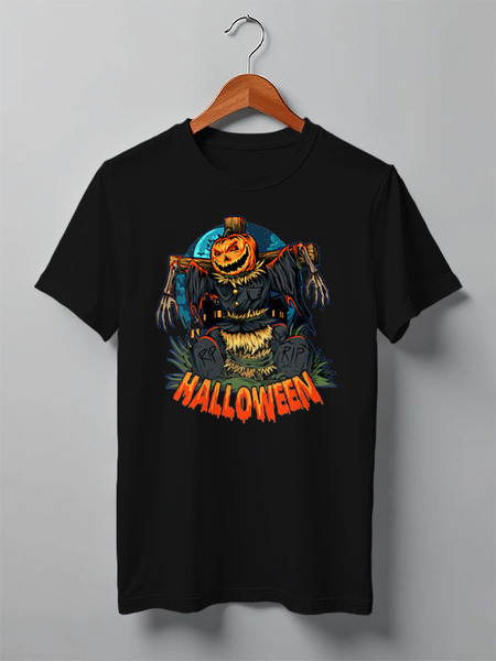 Заказать мужскую футболку в Москве. Футболка классическая Halloween от skynatural - готовые дизайны и нанесение принтов.