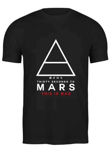 Заказать мужскую футболку в Москве. Футболка классическая 30 Seconds to Mars от geekbox - готовые дизайны и нанесение принтов.