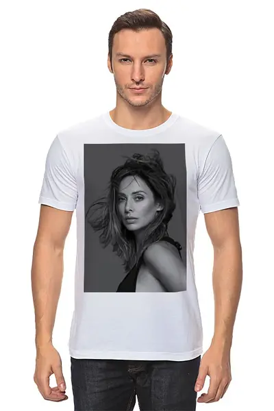 Заказать мужскую футболку в Москве. Футболка классическая Natalie Imbruglia от Vladec11 - готовые дизайны и нанесение принтов.