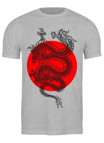 Заказать мужскую футболку в Москве. Футболка классическая Dragon от mr.uglyduckly - готовые дизайны и нанесение принтов.