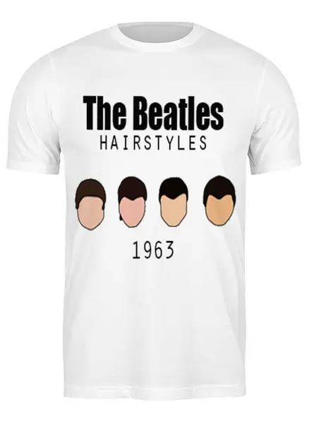 Заказать мужскую футболку в Москве. Футболка классическая The Beatles 1963  от ROK - готовые дизайны и нанесение принтов.