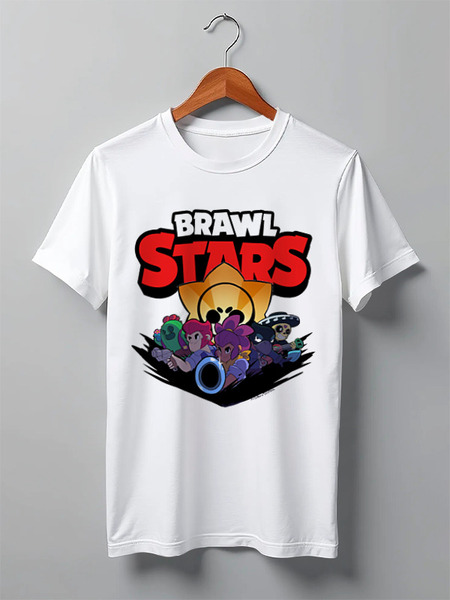 Заказать мужскую футболку в Москве. Футболка классическая BRAWL STARS от robus - готовые дизайны и нанесение принтов.