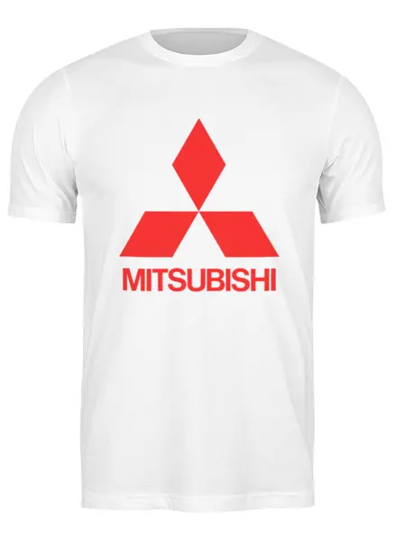 Заказать мужскую футболку в Москве. Футболка классическая MITSUBISHI от DESIGNER   - готовые дизайны и нанесение принтов.