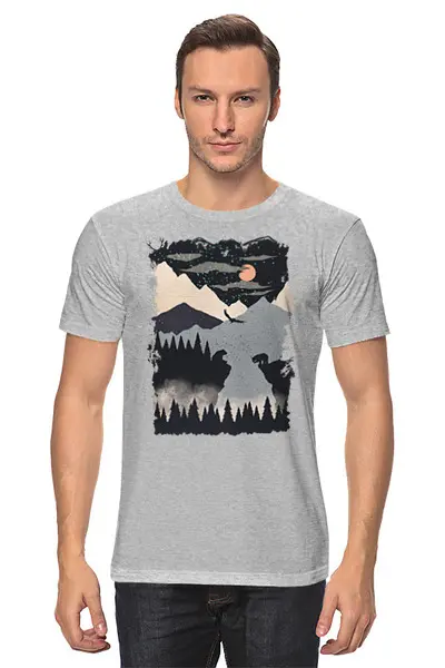 Заказать мужскую футболку в Москве. Футболка классическая Canyon от oneredfoxstore@gmail.com - готовые дизайны и нанесение принтов.