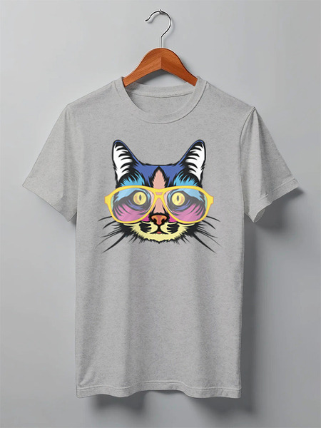 Заказать мужскую футболку в Москве. Футболка классическая Cats Here от oneredfoxstore@gmail.com - готовые дизайны и нанесение принтов.