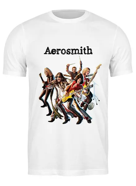 Заказать мужскую футболку в Москве. Футболка классическая Aerosmith от Fedor - готовые дизайны и нанесение принтов.