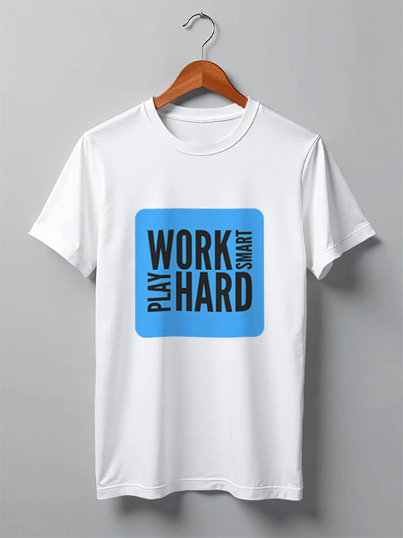 Заказать мужскую футболку в Москве. Футболка классическая Work Smart от gent777 - готовые дизайны и нанесение принтов.