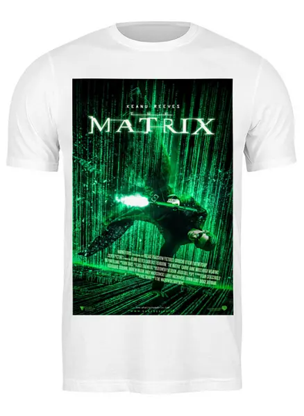 Заказать мужскую футболку в Москве. Футболка классическая Матрица / The Matrix от kino.printio.ru - готовые дизайны и нанесение принтов.