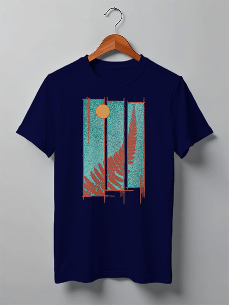 Заказать мужскую футболку в Москве. Футболка классическая Moon Fern от oneredfoxstore@gmail.com - готовые дизайны и нанесение принтов.