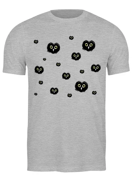 Заказать мужскую футболку в Москве. Футболка классическая Owl Here от oneredfoxstore@gmail.com - готовые дизайны и нанесение принтов.